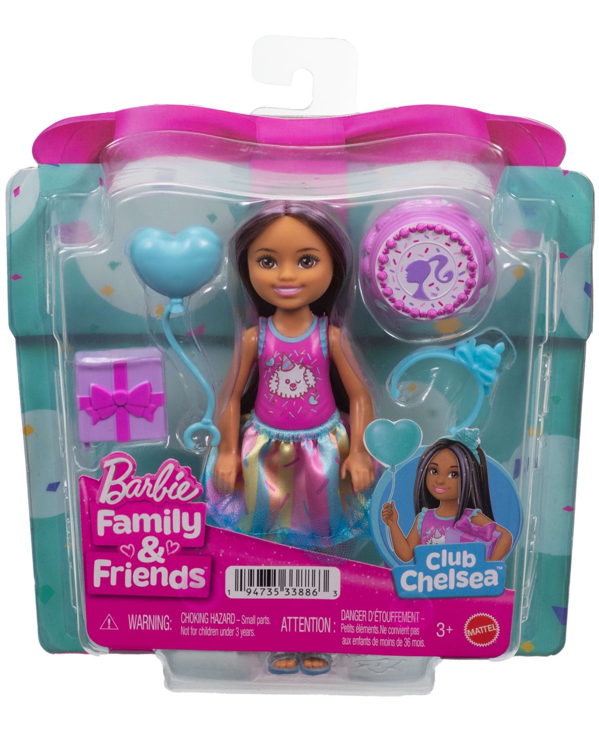 Barbie Club Chelsea Birthday-Themed Small Doll
