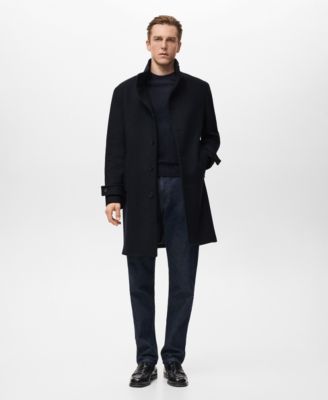 Men's Wool Funnel Neck Coat