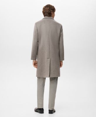 Men's Herringbone Structure Wool Coat
