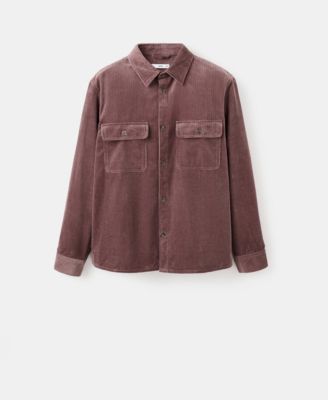 Men's Pockets Corduroy Overshirt