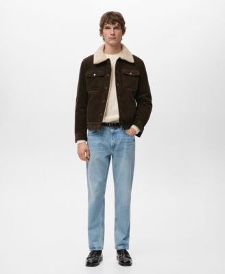 Men's Shearling-Effect Lining Corduroy Jacket