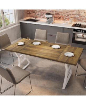 Kitchen Table 70.8 Inch Dining Table 4-6 Person Kitchen Table for Dining Room, Home Office, Living Room