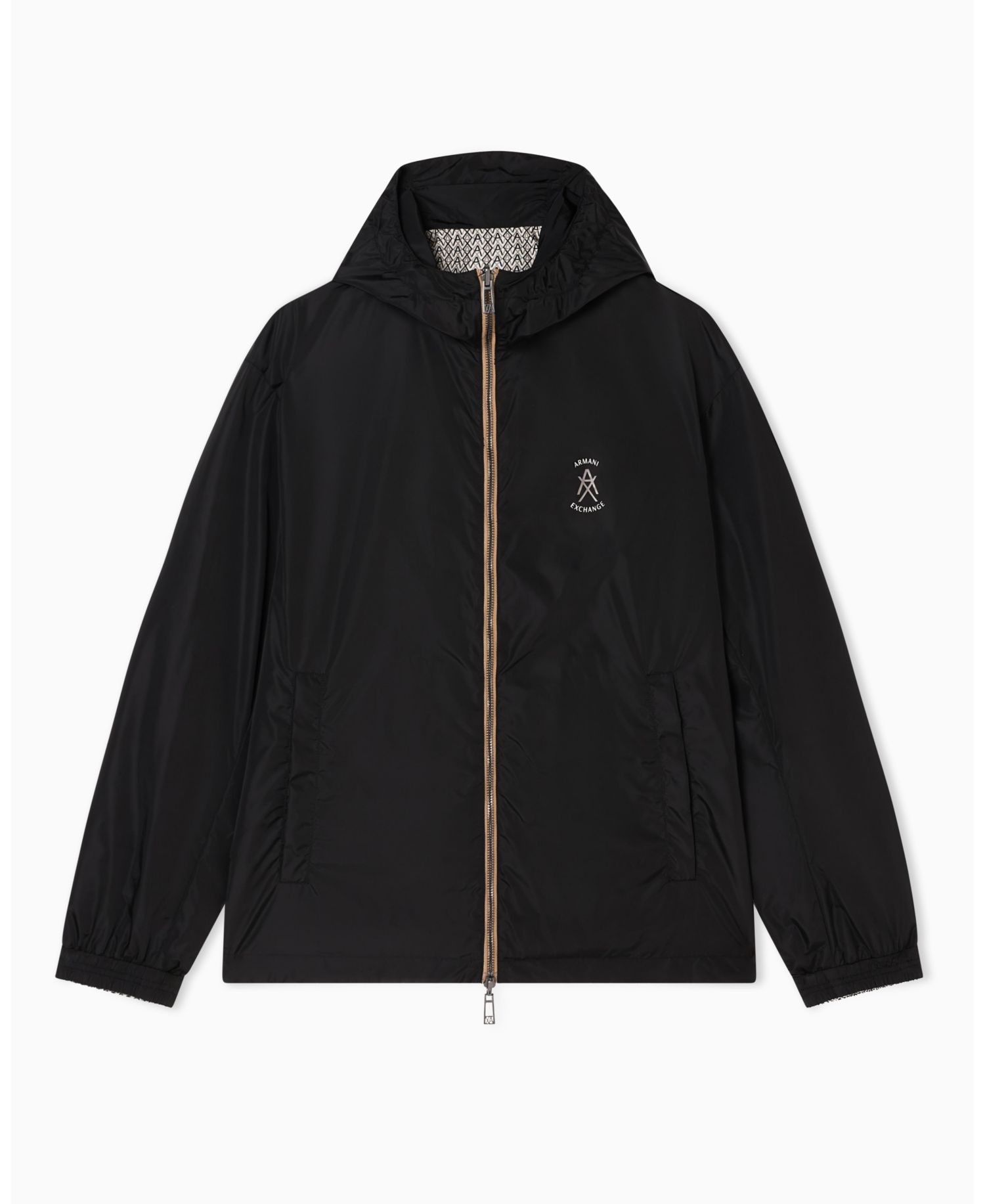 Men's Allover Logo Print Windbreaker Jacket