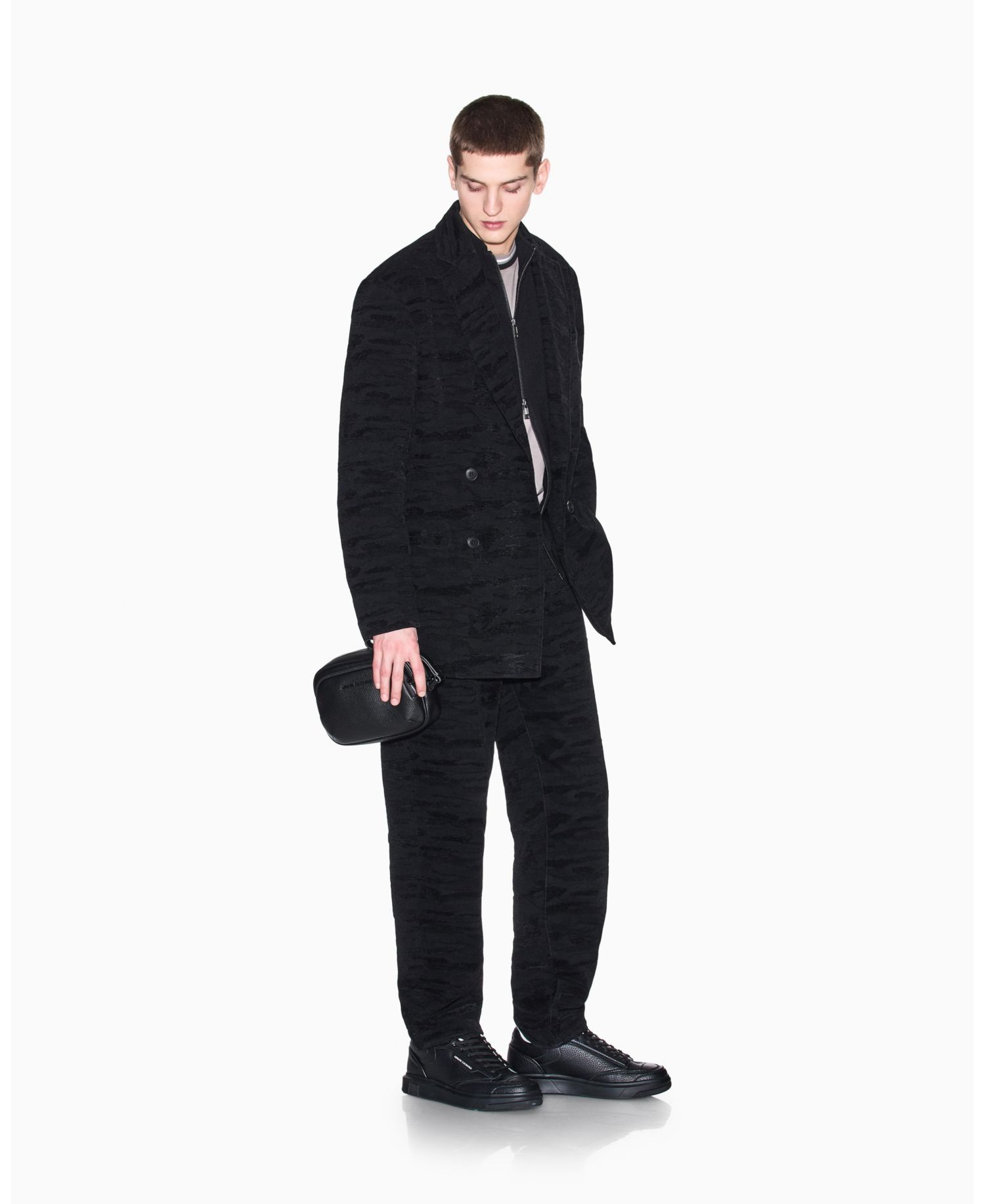 Men's Jacquard Camouflage Print Blazer