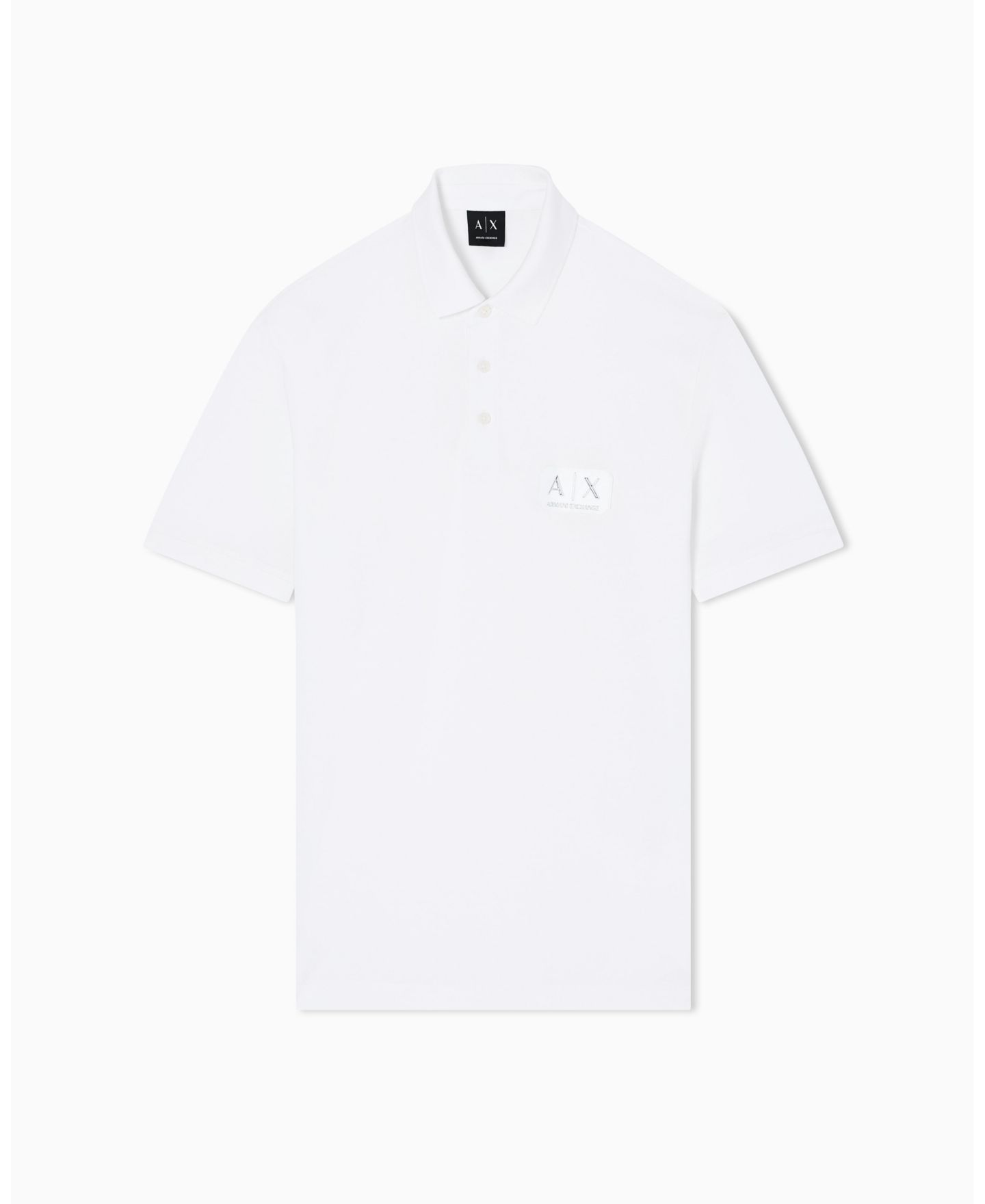 Мужское поло A|X Armani Exchange Pique Polo Shirt, цвет: Чёрный — фото 23