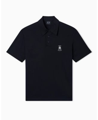 Men's Short Sleeve Mercerized Cotton Logo Polo Shirt