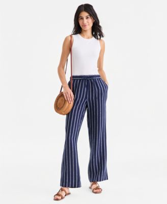 Women's 100% Linen Drawstring Pants