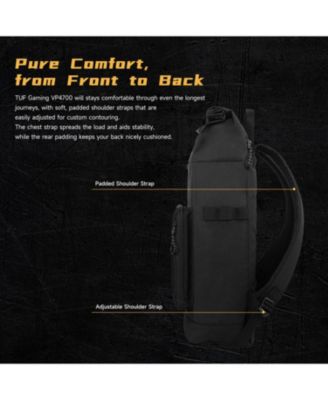 TUF Gaming VP4700 Backpack, up to 17" laptop, with top folded closure to resize, light weight and durable water repellent for daily usage