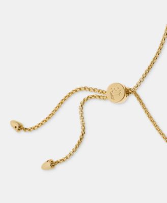 Gold-Tone Puffy Pear Slider Bracelet