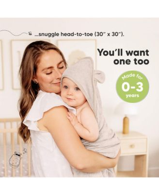 Snuggle Baby Towels with Hood for Newborn Girls, Boys, Toddlers, Soft & Absorbent Hooded Baby Bath Towels