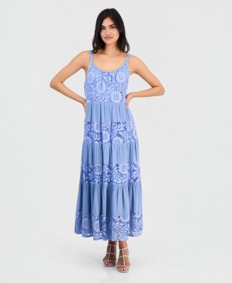 Women's Lace-Trim Maxi Dress