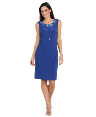 Women's Foil Printed Swing Jacket & Tank Dress, 2-Piece Set