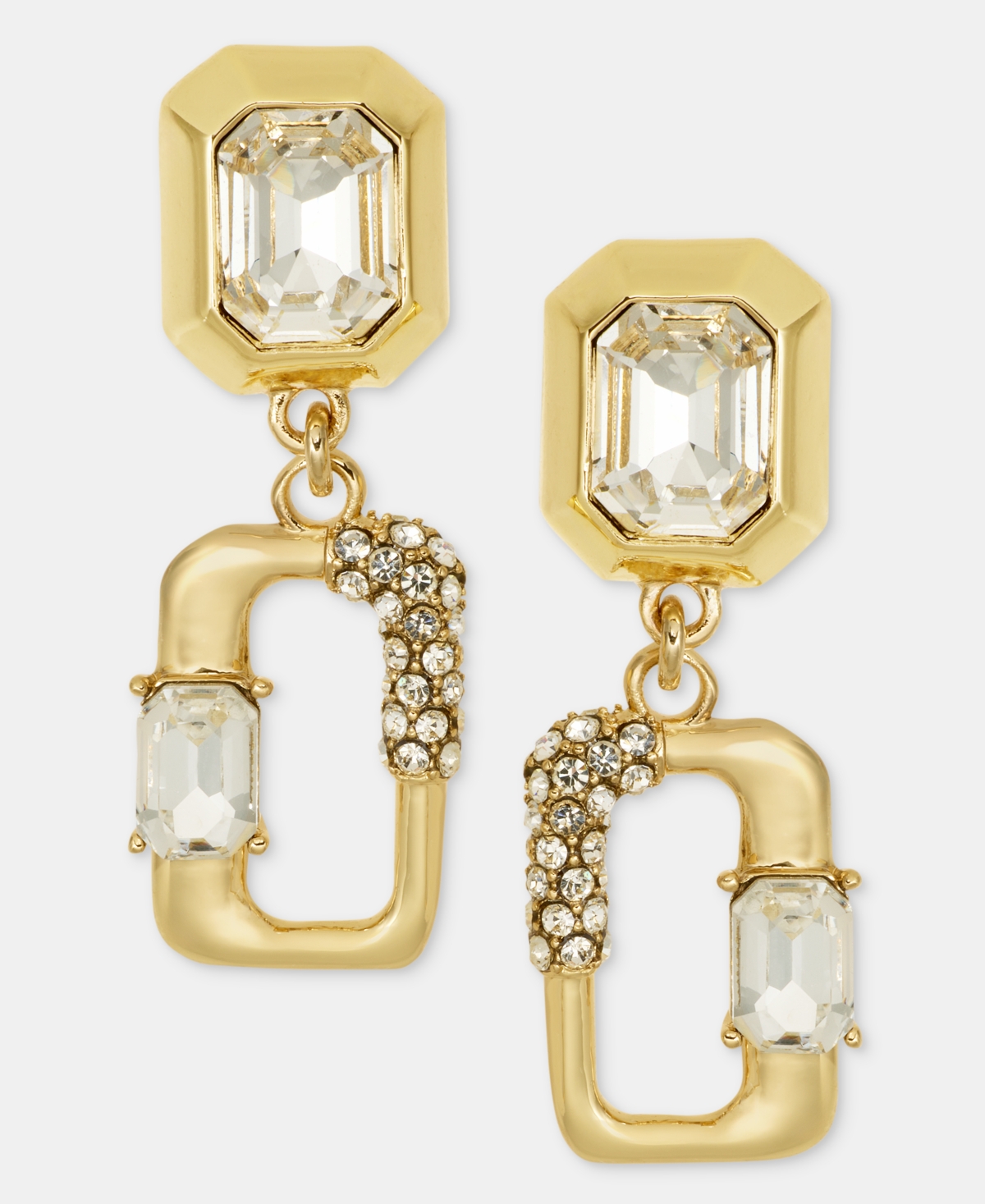 Karl Lagerfeld Paris Pave Link Drop Earrings