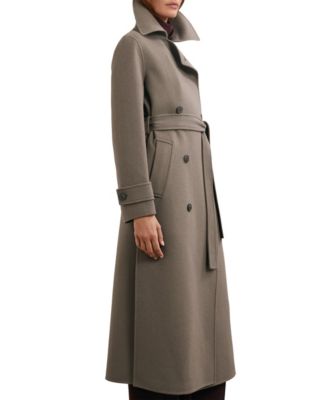Women's Wool-Blend Belted Blind Seam Coat