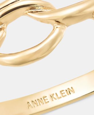 Gold Tone Linked Mesh Open Hinge Bracelet