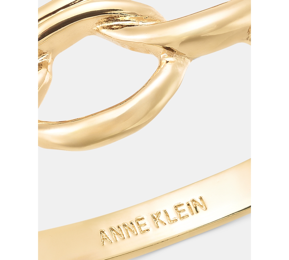 Anne Klein Gold Tone Linked Mesh Open Hinge Bracelet