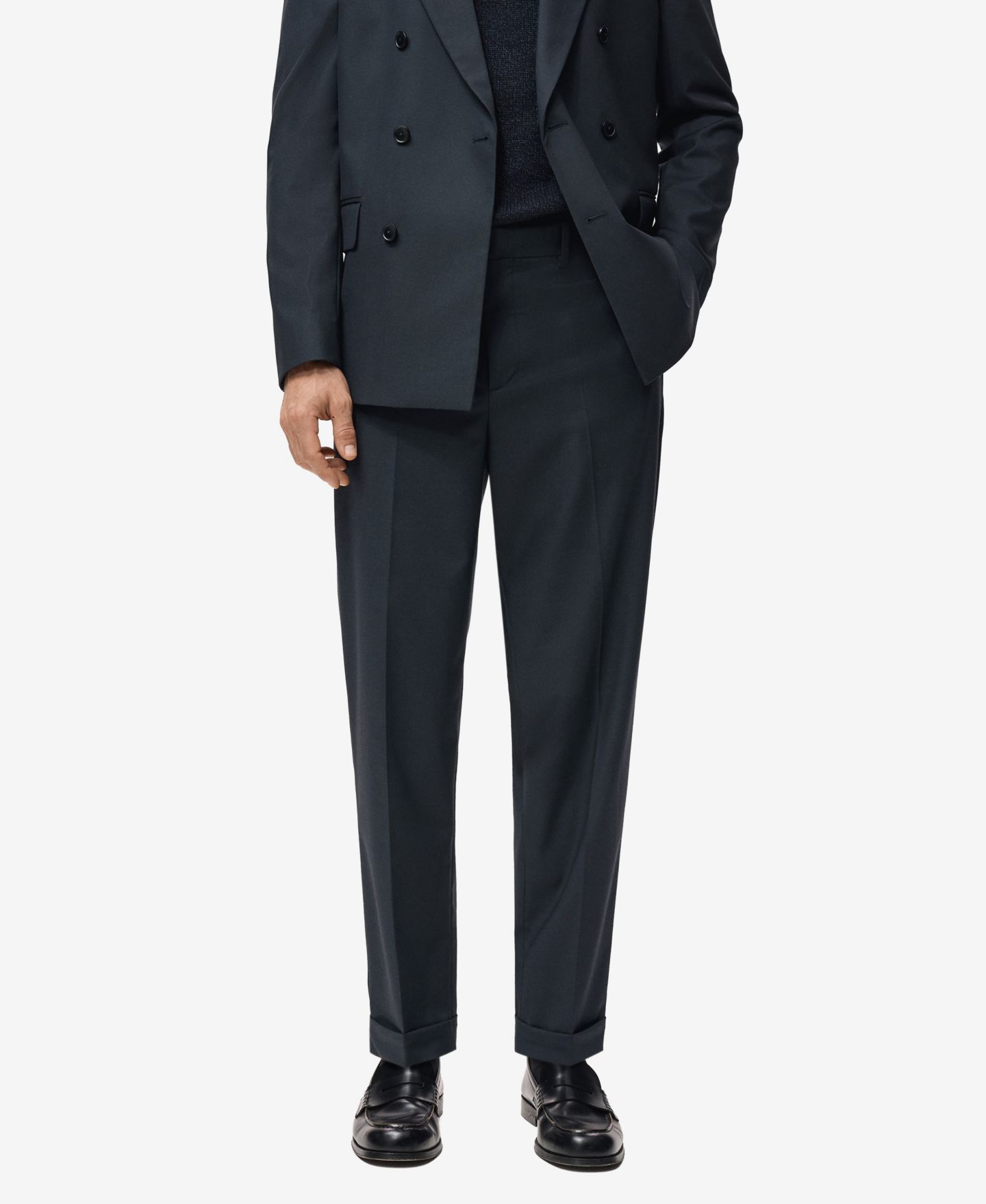 Мужские брюки MANGO Boston Slim-Fit Suit, цвет: Тёмно-синий — фото 1