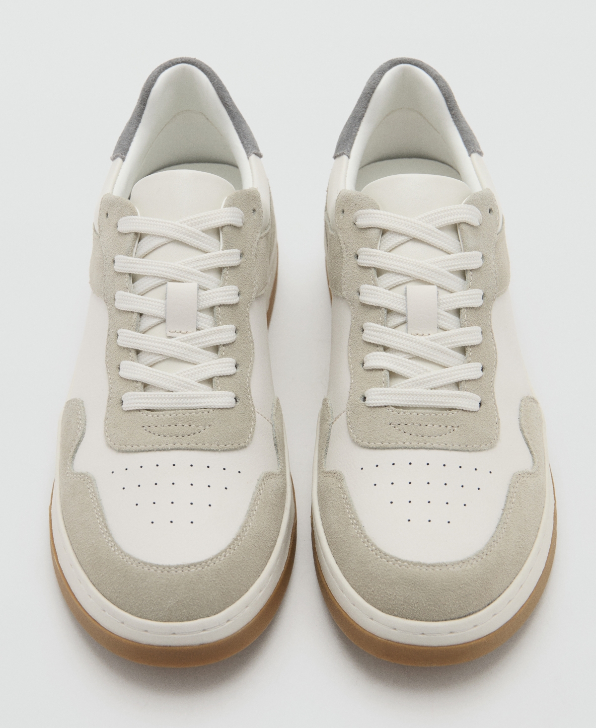 Mango Men's Combined Leather Trainers
