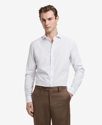 Men's Slim Fit Cotton Striped Dress Shirt