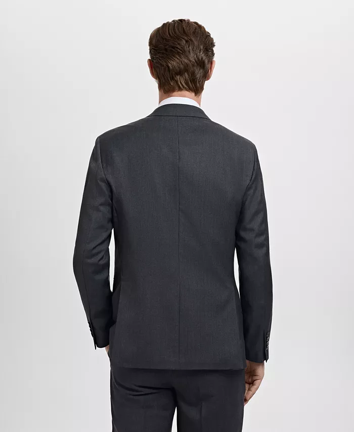 Men's Turin Wool Double-Breasted Suit Jacket - thumbnail 2