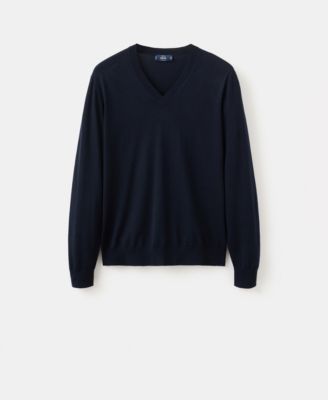 Men's Merino Wool V-Neck Sweater