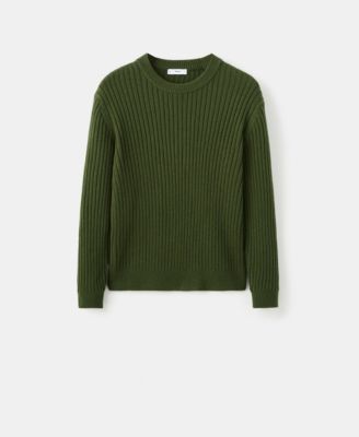 Men's Ribbed Wool-Blend Sweater