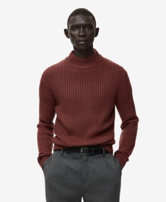 Men's Wool-Blend Rib-Knit Sweater