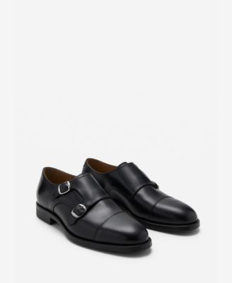 Men's Double Buckle Leather Shoes