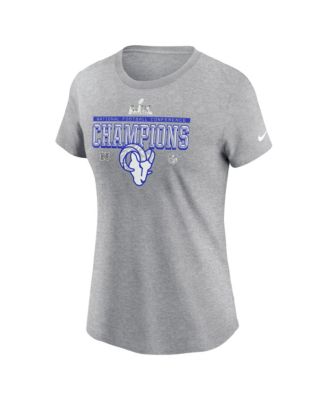Women's Dark Heather Gray Los Angeles Rams 2025 NFC Conference Champs Locker Room Trophy Collection T-Shirt