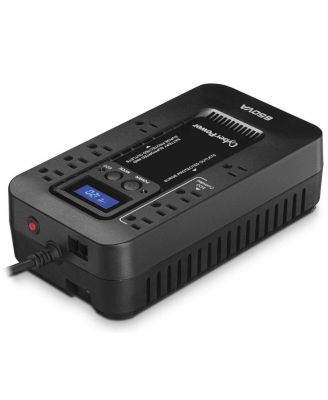 Ecologic EC650LCD Compact 8 Outlets 650VA 390W UPS with Multifunction LCD Panel, ECO Mode