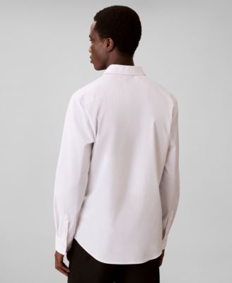 Men's Stretch Striped Slim-Fit Dress Shirt