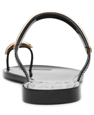 Women's Ivonna Embellished Toe Ring Jelly Flat Sandals