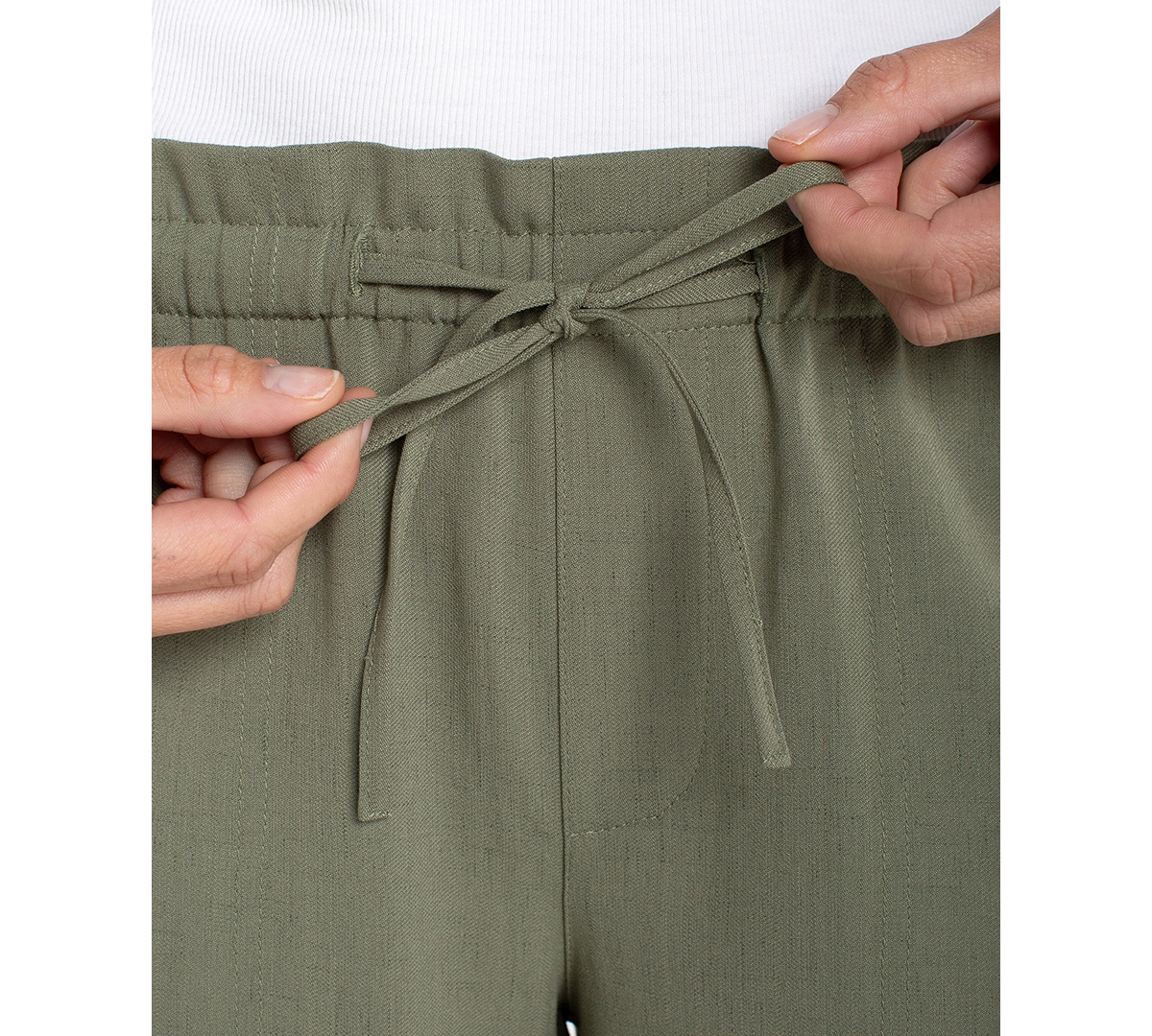 Liverpool Los Angeles Petite Cropped Pull-On Wide-Leg Pants