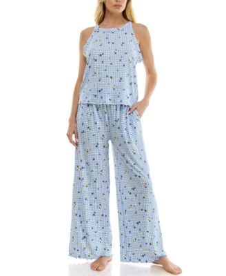 Women's High Neck Tank Top & Pants, 2-Piece Set