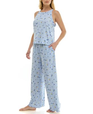 Women's High Neck Tank Top & Pants, 2-Piece Set