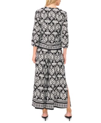 Women's V-Neck Printed Top