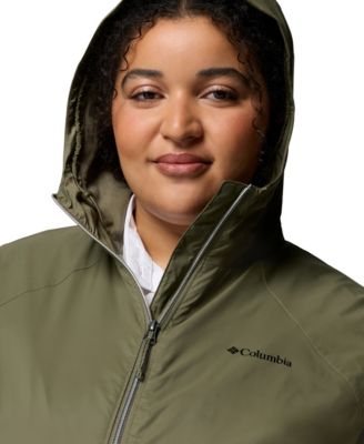 Plus Size Switchback Lined Long Zipper Jacket