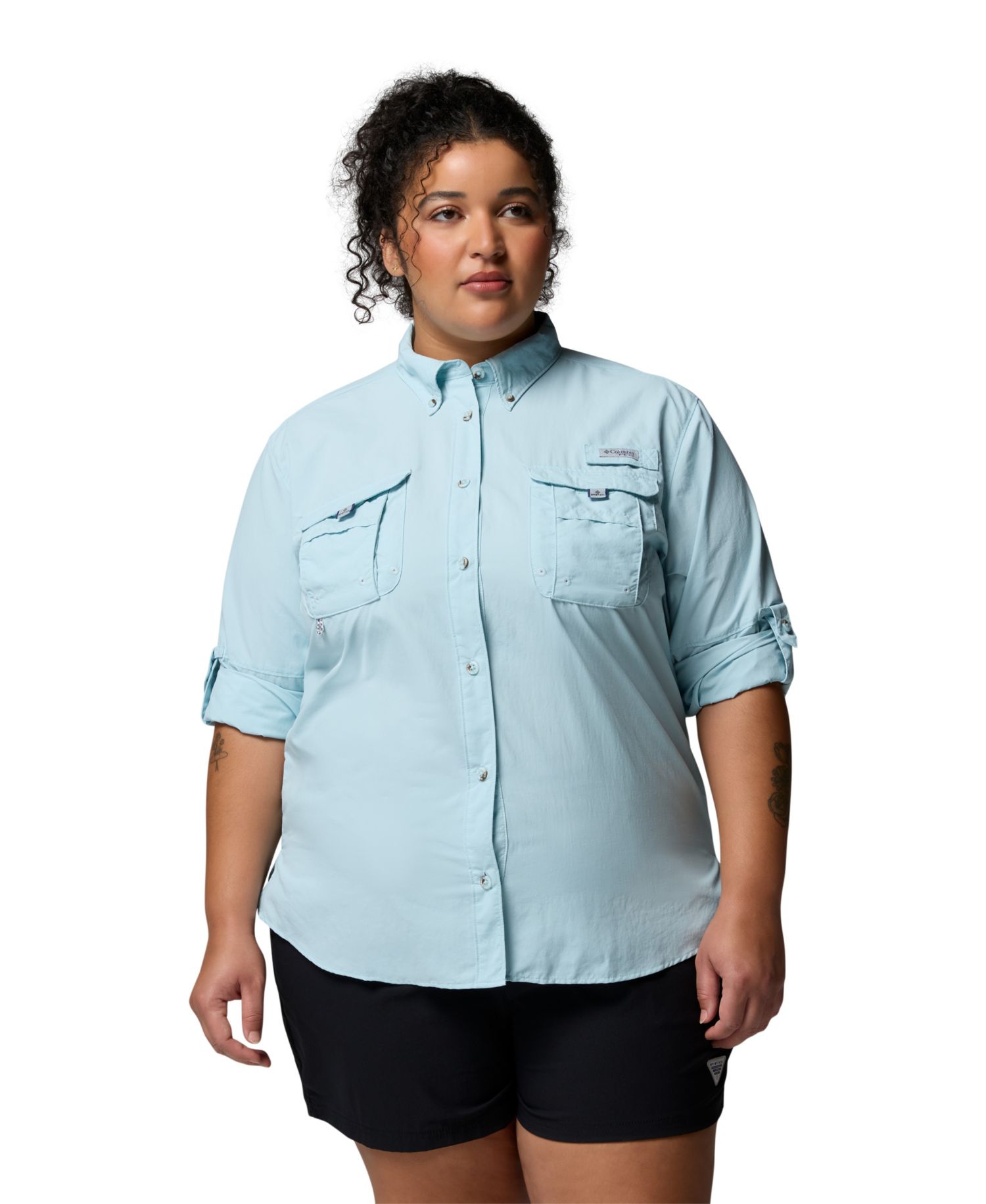 PFG Plus Size Long-Sleeve Outdoor Shirt