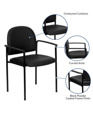 Comfort Stackable Steel Side Reception Chair with Arms