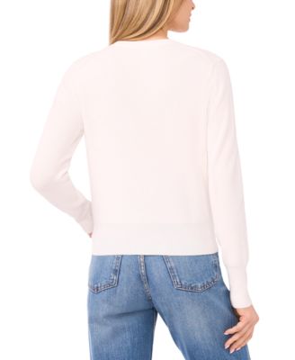 Women's Crewneck Long-Sleeve Cardigan