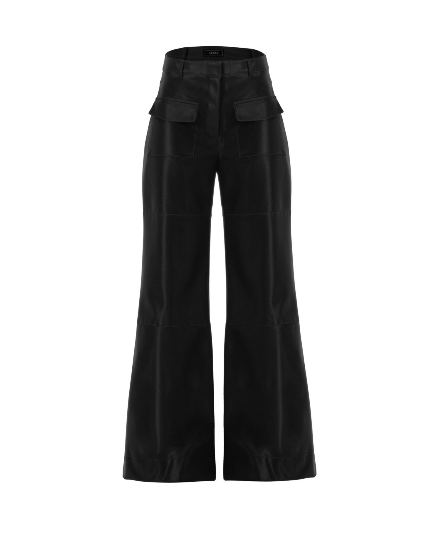 Women's High Shine Semi-Flared Trousers