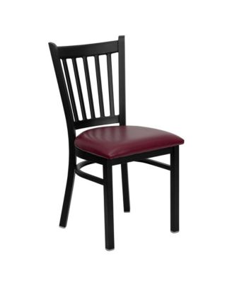 Vertical Back Metal Restaurant Dining Chair