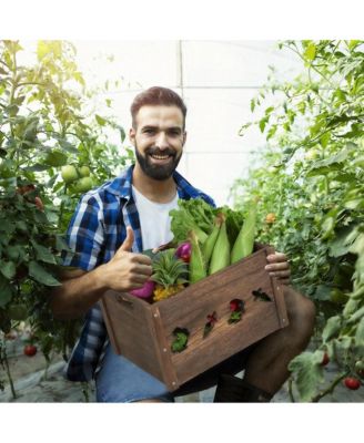 YIGII Wooden Storage Crates for Farm & Home Use