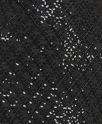 Juniors' V-Neck Sequin Gown