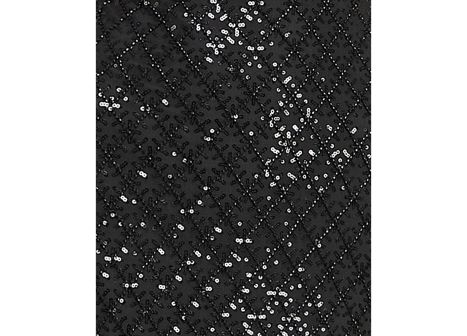 Juniors' V-Neck Sequin Gown
