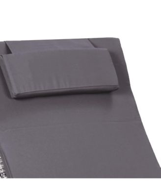 Poly Rattan Sunbed with Cushion