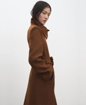 Women's Belted Manteco Wool Coat