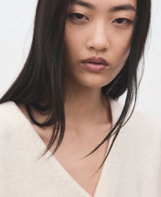 Women's V-Neck Knitted Cardigan Sweater