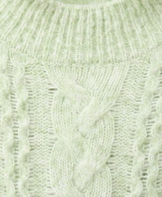 Women's Perkins Neck Braided Sweater