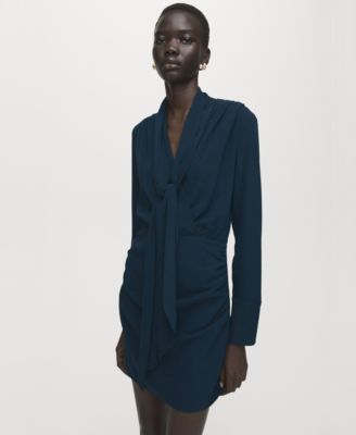 Women's Foulard Draped Dress